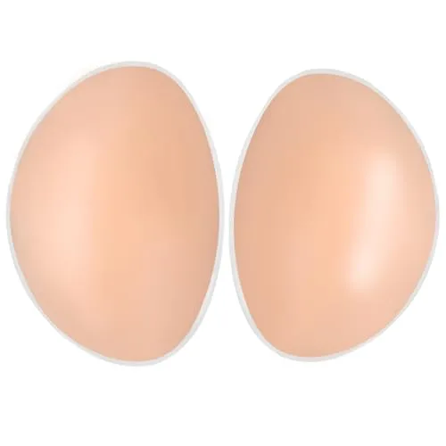 IVITA BH Insert Pads Silikon BH Einsätze Push up Bra Einlagen Brust Vergrößerung Brustpolster Brüste Verstärker für Bikini Badeanzüge (Beige, M-182g/Paar-Cup B)