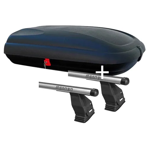 Dachbox BA320L+Dachträger Tema kompatibel mit Mercedes B W247 5Türer ab 18 Alu