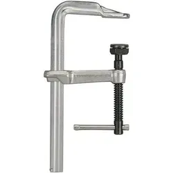 Schlosser-Schraubzwinge Ganzstahl 300x140mm - Robuste Spannkraft - Schraubstöcke, Schraubzwingen & Spannvorrichtungen mit 12 kN Spannkraft und beweglich gelagerter Druckplatte für präzises Spannen von unregelmäßigen Werkstücken.