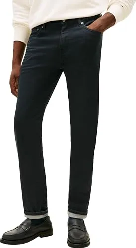 Tommy Hilfiger Herren Straight Denton STR Brent Black Jeans - Klassische Straight Fit Jeans in Brent Black, ideal für jeden Anlass. Mit nachhaltiger Produktion und hochwertiger Verarbeitung für optimalen Tragekomfort.