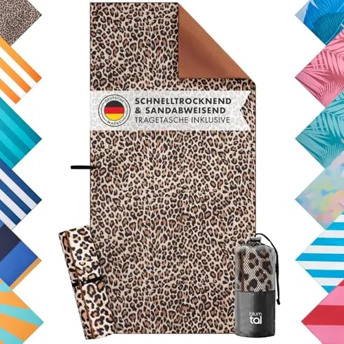 Blumtal Reisehandtuch Strandhandtuch 90x180 cm in braun von Blumtal