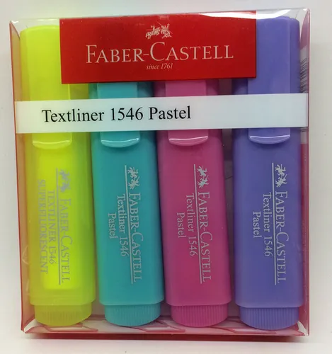 Faber-Castell Textmarker Textliner Pastel 4er Etui 154610