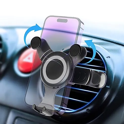 KOYILTD Handyhalterung Auto für Runde lüftungen Kratzschutz KFZ Handy Halterung für Mercedes-Benz A/B/C/E/S smart 451 453 Mini-Cooper FIAT 500 Ibiza