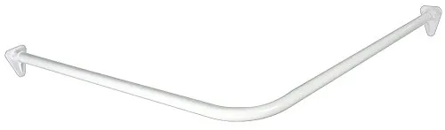 Euroshowers GmbH Winkelstange Duschvorhangstange 90 cm x 90 cm Ø 22 Ø 28 mm Chrom und Weiß