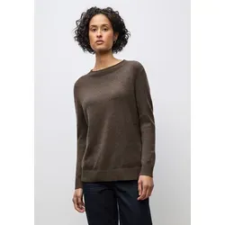 Street One Damen 3015492 Pullover mit Rollkante, Dark Nomad Brown Mel, 46 - Stylischer Strickpullover mit Turtleneck und Rollkante, perfekt für gemütliche Herbsttage. Bequeme Passform und zeitloses Design.