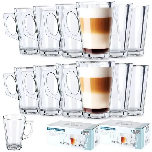 Gläser-Set Trinkgläser Wassergläser Kaffeegläser Teegläser 280 ml 12 Stk.