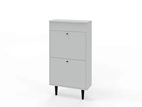 MATKAM Dotti Schuhschrank in Skandi-Optik - Elegante Schuhablage im modernen Skandi-Design, mit ausklappbaren Fächern und zusätzlichem Stauraum. Ideal für Diele und Flur, stabil und pflegeleicht.