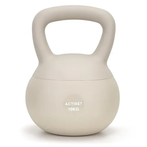 Kettlebell 10 kg Soft PVC mit Ergonomischem Griff für Krafttraining