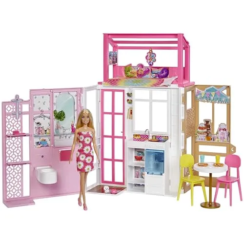 Barbie-Puppenhaus mit 4 Spielbereichen von Barbie
