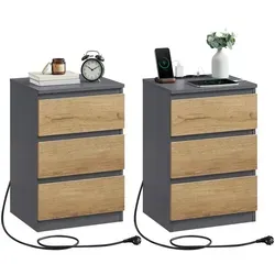 Nachttische Grau von VASAGLE