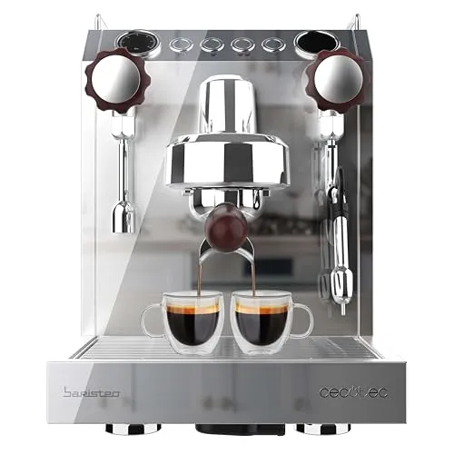 Cecotec Espresso-Kaffeemaschine Barista Baristeo Intima - Siebträgermaschine mit Vorbrüh-System und 15 Bar Pumpe für perfekten Kaffeegenuss. Der 1,7L Wassertank und Tassenwärmer sorgen für Komfort und optimale Ergebnisse.