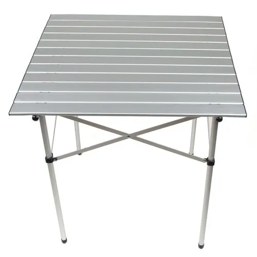 Campingtisch klappbar mit Tragegriff – Aluminium Gartentisch - Leichter, tragbarer Campingtisch aus Aluminium, ideal für Camping und Outdoor-Aktivitäten. Faltbar für einfache Lagerung, Maße: 60x45x55 cm, Gewicht nur 2 kg.