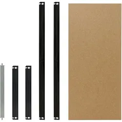 shelfplaza BLACK 45x30 cm Fachboden-Set in schwarz für BLACK Schwerlastregale
