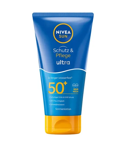 Nivea Sonnencreme Sun Schutz und Pflege Ultra Lotion, LSF 50+, 150ml, extra wasserfest
