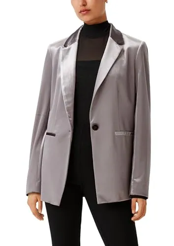 comma Damen Blazer 2142204 in Silber, Größe 40 von comma,