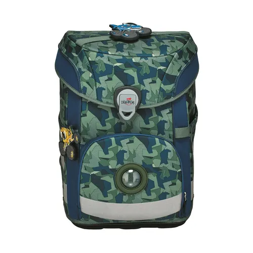 DerDieDas® Schulranzen Schulranzenset 5-teilig - Monster Truck - Schulranzen Set mit sportlichem Monster Truck Design, ergonomisch geformten Tragegurten und 5 Teilen für optimalen Komfort und Funktionalität.