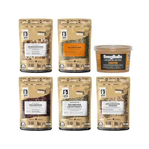 Bremer Gewürzhandel Genuss-Set Fit in den Frühling, 6-tlg., Snack Geschenk, Geschenkset, 810g