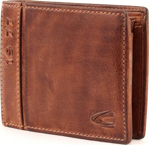 camel active Melbourne Herren Geldbörse Klein Querformat aus Leder - Herren-Geldbörse im Querformat aus hochwertigem Rindleder, kompakt mit 6 Kreditkartenfächern und im angesagten Vintage-Style.