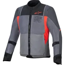Alpinestars ST-2 Air Motorradjacke XL - Sportliche Motorrad Textiljacke in grau/rot mit reißfestem Material und integrierten Protektoren für optimalen Schutz und Komfort auf jeder Fahrt.