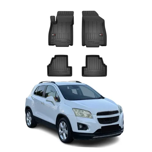 OMAC Gummi Fußmatten für Chevrolet Trax 2012-2019 - Hochwertiges 4-teiliges Fußmatten-Set aus strapazierfähigem TPE, hitze- und kältebeständig. Ideal für den Innenbereich, leicht zu reinigen und mit rutschfester Technologie für sicheren Halt.