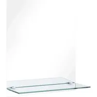 vidaXL Wandspiegel mit Regal 20×40 cm aus Hartglas - Moderner Wandspiegel mit praktischem Regal, ideal für Badezimmer oder Wohnzimmer. Gefertigt aus gehärtetem Glas für erhöhte Haltbarkeit und einfache Wandmontage.