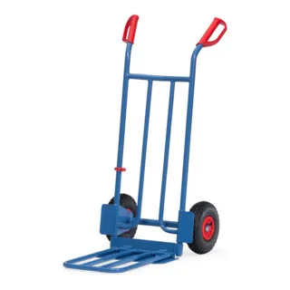 Fetra Sackkarre K1116L - Klappbare Paketkarre mit Luftbereifung - Paketroller mit 250 kg Tragkraft, klappbar und ideal für den sicheren Transport von schweren Gütern. Robuste Stahlkonstruktion, Made in Germany!