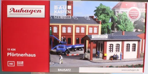 HS Auhagen 11434 Bausatz Pförtnerhaus Spur HO - Modelleisenbahnen-Zubehör, detailgetreuer Bausatz für das perfekte Ambiente in Ihrer Spur H0 Landschaft.