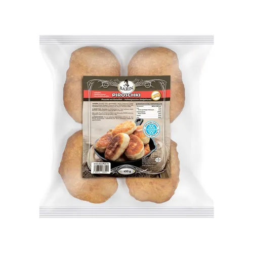 Kaufbei BARIN Piroschki – Hefeteigtaschen mit Kartoffel Füllung, 450g TK