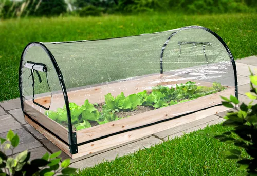 Frühbeet mit Holz/Metallrahmen 120x80x50cm