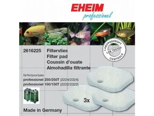EHEIM Aquarium Satz Filtervlies - für 2222, 2224, 2322, 2324, professionel 250 und 250T, 3 Stück für optimale Wasserqualität