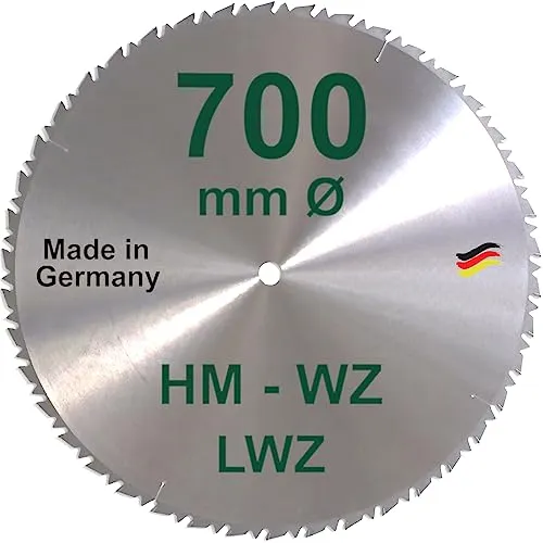 HM Sägeblatt 700 x 30 mm LWZ Hartmetall Präzision Kreissägeblatt 700mm Wechselzahn mit Spanabweiser für Naturholz Brennholz Hartholz Leimholz Wippsäge Tischkreissäge Kreissäge Kappsäge Brennholzsäge