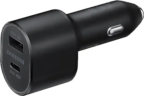 Samsung EP-L5300XBEGWW Dual Kfz-Ladegerät (45 W + 15 W), Zwei Anschlüsse, Schwarz