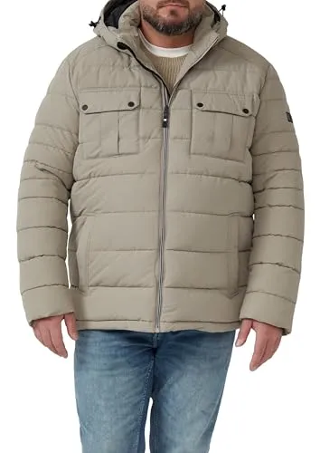 s.Oliver Sportive Puffer-Jacke mit abnehmbarer Kapuze - Wattierte Puffer-Jacke mit Fleecefutter und abnehmbarer Kapuze. Ideal für kühle Tage, bietet bequemen Tragekomfort und praktische Taschen für alltägliche Essentials.