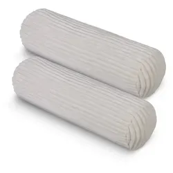 Bestlivings Dekokissen Cord-Optik (2er Pack), Sofakissen kuscheliger Bezug mit Reißverschluss - Kissen, Dekokissen weiß 20 cm x 70 cm