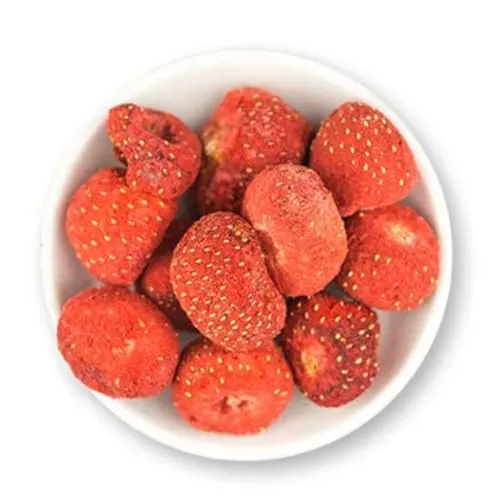 Frucht gefriergetrocknete Erdbeeren 100 g I Trockenfrüchte für Müslimischung I getrocknete Erdbeeren mit hohem Vitamin C- Gehalt I ganze Früchte I gefriergetrocknete Früchte Made in Germany I 1001