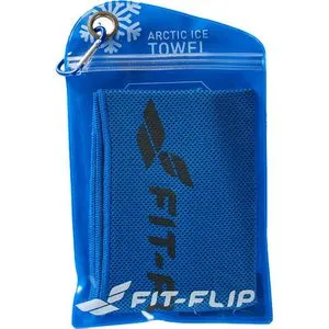 Fit-Flip Kühlendes Handtuch - Ice Cooling Towel und mikrofaser Kühltuch – kühlende Handtücher für Nacken und Hals - Airflip cool Towel für Fitness und Sport - Kühlhandtuch (dunkel blau, 100x30cm)