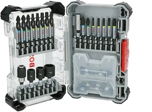 Bosch 35x PRO Impact Set - 35-tlg. Schraubendreher Set - Schraubendreher-Sets mit bis zu 50x höherer Robustheit als Standard-Bits, ideal für Profis in der Installation und Montage.