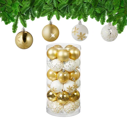 Weihnachtskugeln Tannenkugeln Weihnachtsbaumkugeln Christbaumschmuck 30er Set