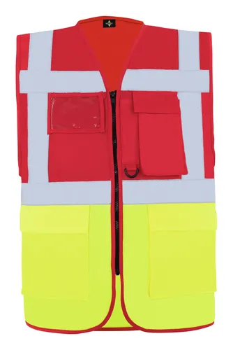 Korntex Warnweste Hamburg rot/gelb Größe 3XL
