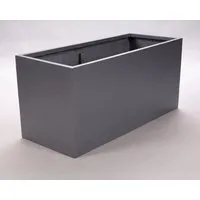 Elegant Einrichten Pflanzkübel Fiberglas Rechteckig Anthrazit-Metallic 120x50x55cm - Stilvoller Pflanzkübel aus Fiberglas in edlem anthrazit-metallic. Ideal als Raumteiler für Innen und Außen, robust und pflegeleicht. Perfekt für kreative Bepflanzungen und Gestaltungselemente.