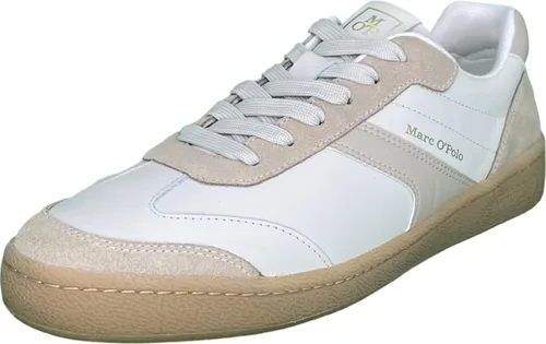 Marc O'Polo Sportliche Schnürschuhe Herren 32303036333734 Weiß 42 EU - Elegante Herren-Sneaker von Marc O'Polo in Weiß, aus hochwertigem Leder mit stylischem Lagen-Look. Das gepolsterte Wechselfußbett sorgt für individuellen Komfort. Ideal für lässige Outfits und den täglichen Einsatz.