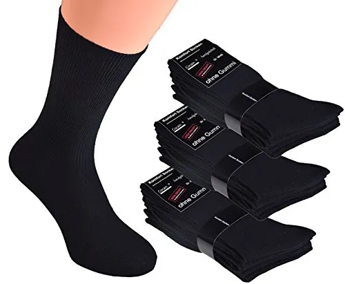 Cocain Herren Socken Gr. 39/42 - 10 Paar - Schwarze Sportsocken ohne Gummi für optimalen Tragekomfort, ideal für Büro und Freizeit. Atmungsaktiv und feuchtigkeitsregulierend, auch als Diabetikersocken geeignet.