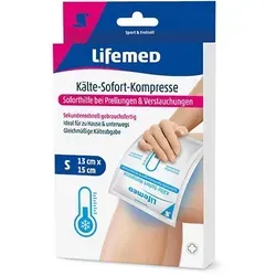 Lifemed Kälte-Sofort-Kompresse 13 cm x 15 cm weiß Größe S 4 Stück