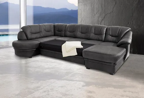sit&more Wohnlandschaft Savoni U-Form, wahlweise mit Schlaffunktion