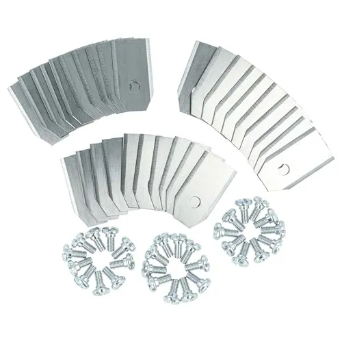 vhbw 30x Ersatz-Messer kompatibel mit Yard Force Compact 280R, Classic 600B, Compact 300RBS Rasenmäher - Ersatzklinge Silber, Stahl