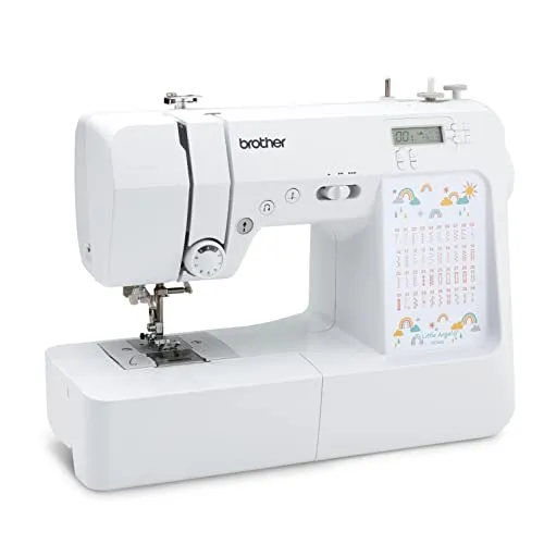 Brother KD 40S Little Angel Nähmaschine - Nähmaschine mit 40 kreativen Programmen, einfachem Einfädelsystem und Fingerschutz für mehr Sicherheit – perfekt für kreative Nähprojekte.
