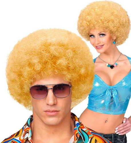 Widmann S.r.l. Kostüm-Perücke Perücke Disco 70er Jahre für Erwachsene, Blond