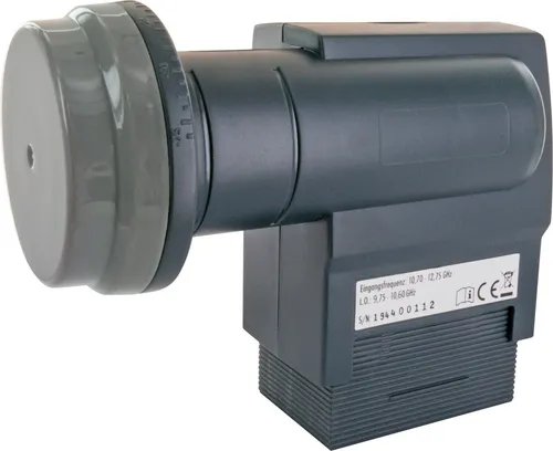 Schwaiger 715101 Universal-Quad-LNB (für 3 Teilnehmer, herausziehbare Wetterschutzabdeckung, anthrazit)