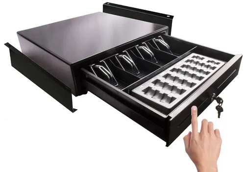 TOUCH Kassenlade iQCash35 - Münzbrett Halterung 35x40x10 - Card-Reader mit praktischer Zählbrett-Funktion für effizientes Kassieren und optimale Organisation von Bargeld.