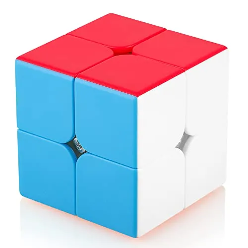 Maomaoyu Zauberwürfel 2x2 2x2x2 Original Speed Stickerless Magic Cube Puzzle Magischer Würfel für Schneller und Präziser mit Lebendigen Farben